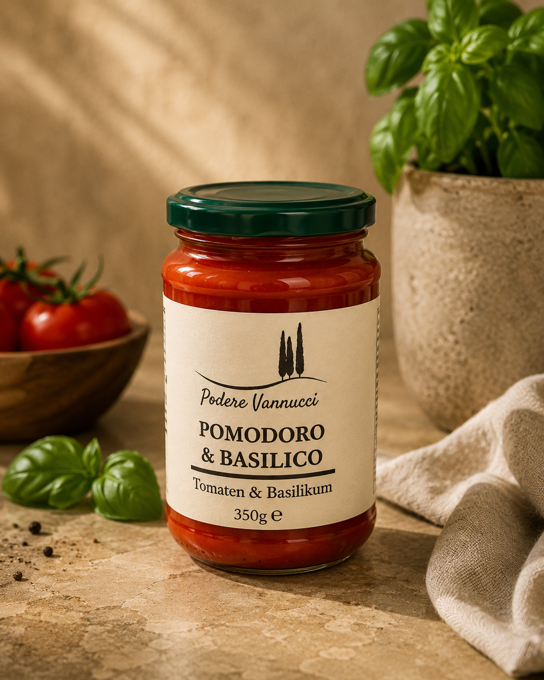 Bio Pomodoro & Basilico 350g