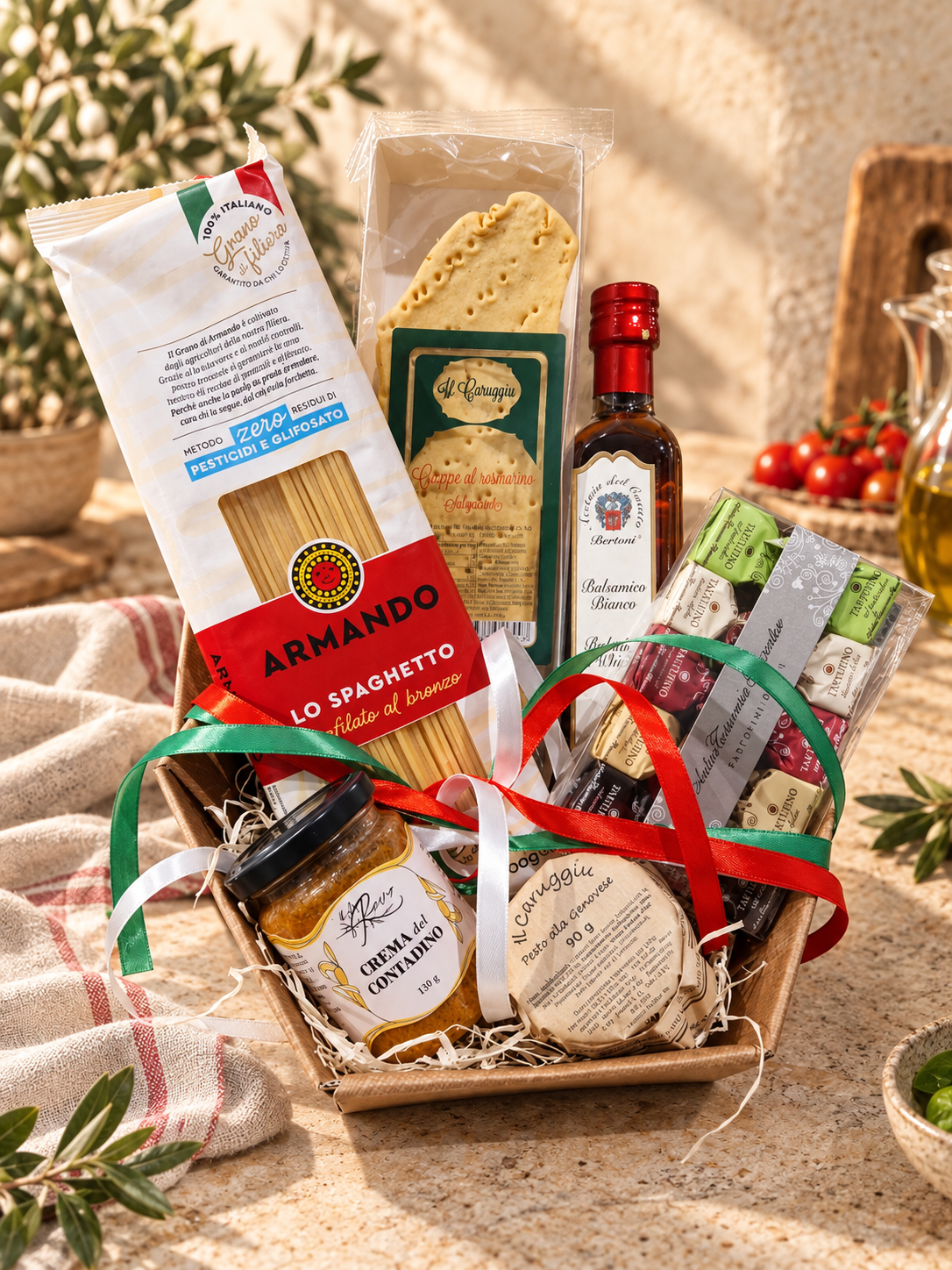 Geschenk-Körbchen " Italienischer Abend" Mittel
